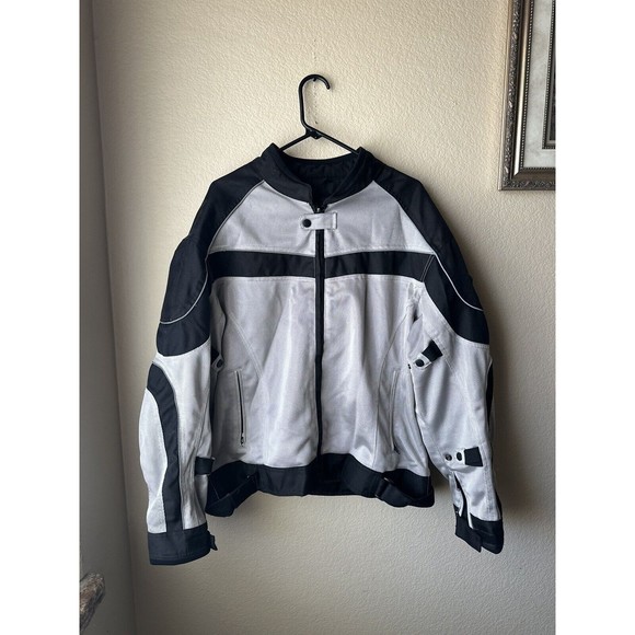 Bilt Racing Padded Motorcycle Jacket Men’s Size XL Black/Gray - Great Condition - Picture 1 of 6